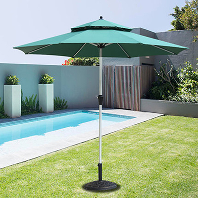 Center Pole Patio Umbrella Green Color With Base – Garden Umbrella / Outdoor Umbrella