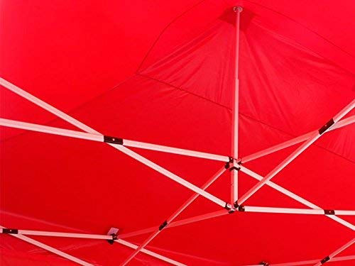 10×10 ft Garden 24 Kg Gazebo Tent with 3 Side Cover/ Pop-up Canopy Tent for Garden & Promotional Activity (Red)