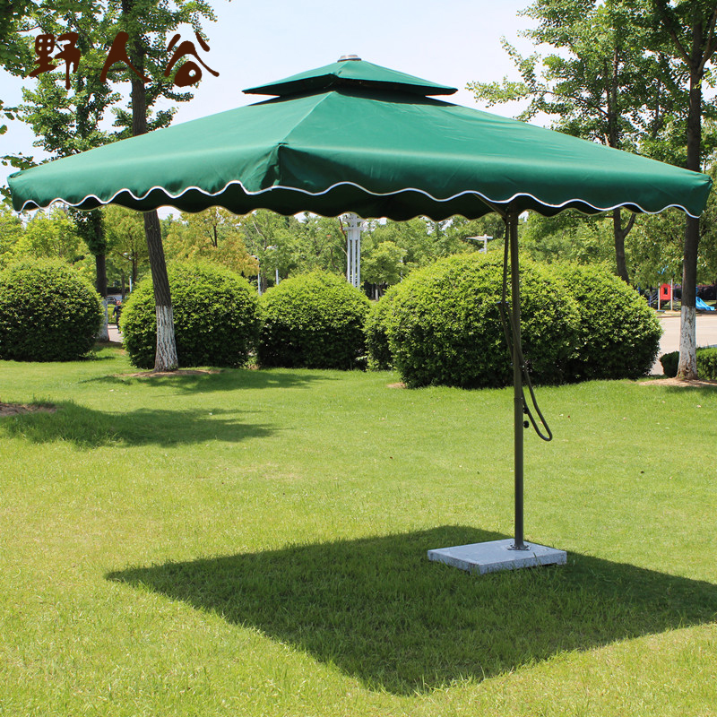 9ft Garden Square Umbrella. Beach Umbrella/Cantilever Umbrella/Patio Umbrella/Pool Side Umbrella/Outdoor Umbrella (Large, Green)