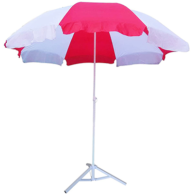 36in/6ft Outdoor Big Size Garden Umbrella for Beach (Red & White)
