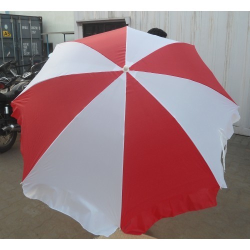 36in/6ft Outdoor Big Size Garden Umbrella for Beach (Red & White)