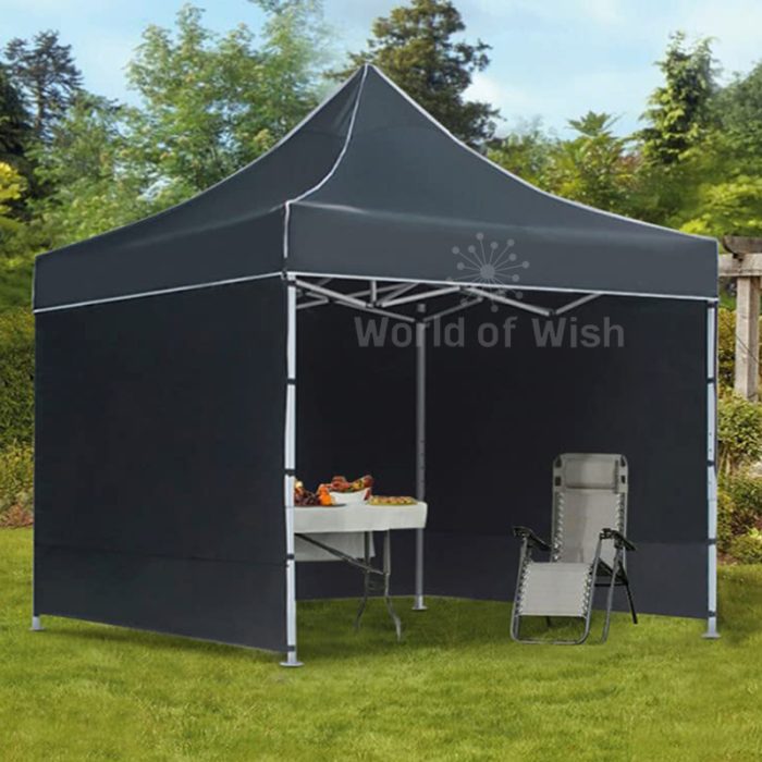 10X10 feet Gazebo Tent with 3 side cover Black 10X10 feet Gazebo Tent with 3 side cover
