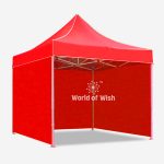 10X10 feet Gazebo Tent with 3 side cover Red