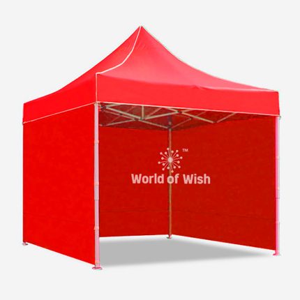 10X10 feet Gazebo Tent with 3 side cover Red