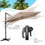 10x10 ft Luxury Heavy Duty Aluminium Large Umbrella with 90 Kg Base - Image 5