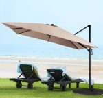 10x10 ft Luxury Heavy Duty Aluminium Large Umbrella with 90 Kg Base