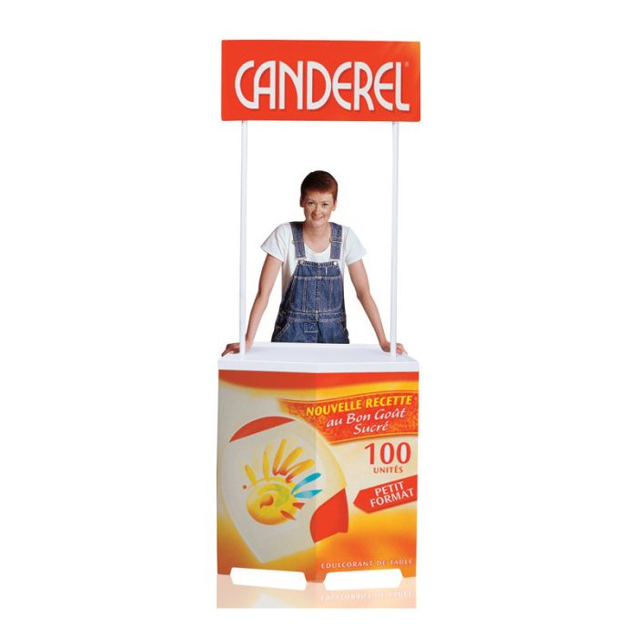 3 Promotional Demo Table with Your Custom Print, Promotable Trade Show Display Table/Booth Stand Kiosk with Print 2.5 * 2.5 Feet (Send Design on 9534291882) - Image 4