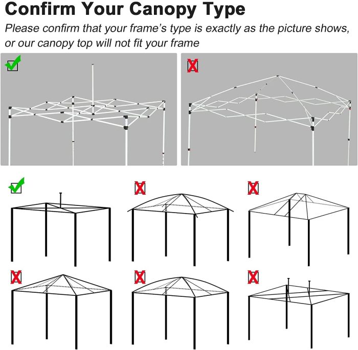 61rbXxWDtHL._SL1500_ 10x10 ft Replacement Canopy Top Cover , Gazebo Top Cover - Image 3
