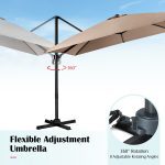 10x10 ft Luxury Heavy Duty Aluminium Large Umbrella with 90 Kg Base - Image 4