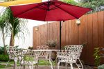 Luxury 9 Ft Side Pole Patio Garden Umbrella (Maroon) - Image 2