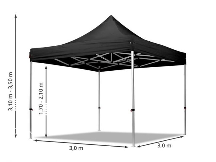 Black 10X10 ft Gazebo Canopy Tent with Sand Bag , Popup Gazebo, Portable Tent (Black) - Image 2
