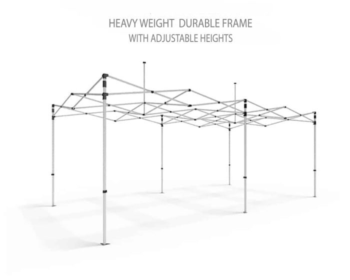 Frame 3X6 20x10 feet Heavy Duty Gazebo Tent with 3 Side Covers - Image 2