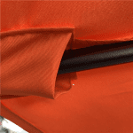 9 feet Luxury Metal Center Pole Patio Umbrella with Base (Maroon) - Image 2