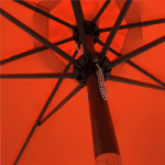 9 feet Luxury Metal Center Pole Patio Umbrella with Base (Maroon) - Image 4