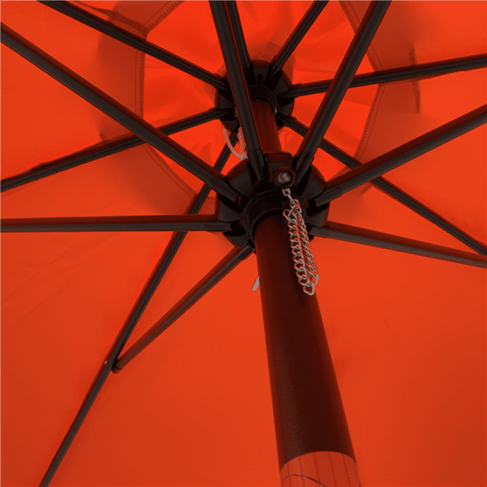 H217f5b1a41bd42a1954148da93d0ba5b6 9 feet Luxury Metal Center Pole Patio Umbrella with Base (Maroon) - Image 4