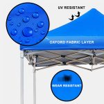 10X10 feet Heavy Duty Gazebo Tent with 3 Side Cover, Canopy tent with side cover (28 Kg, Blue) - Image 2