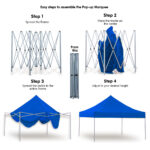 10 x 10 Feet Gazebo Tent with 3 side cover - Image 2
