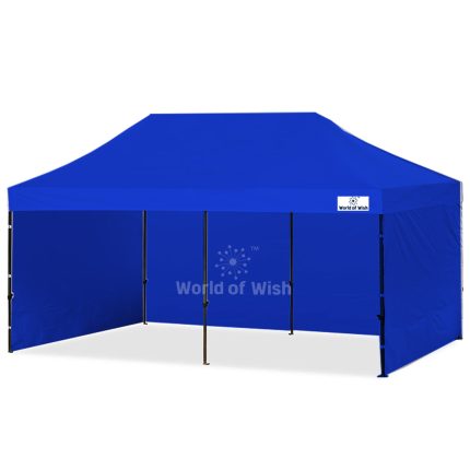 10X20 ft Gazebo Tent with Side Cover -Blue