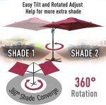 2.5 Meter Heavy Duty 360 Degree Rotating Square Garden Outdoor Patio Umbrella - Image 5
