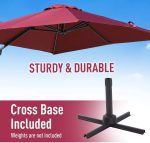 2.5 Meter Heavy Duty 360 Degree Rotating Square Garden Outdoor Patio Umbrella - Image 6
