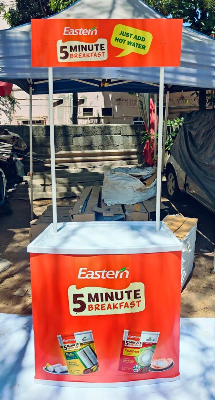 WhatsApp Image 2025-06-05 at 11.39.00_f06b3c7d Promotional Demo Table | Promotion Counter | Trade Show Display Table | Booth Stand Kiosk in White Plain Colour with 2.5 * 2.5 Feet - Easy Installation - Image 6